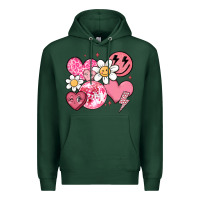Sports Green retro valentines day Premium Hoodie - MaliasSmallBusiness