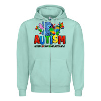Seafoam autism stitch accept love understand Zipper Hoodie - Zillion Design Studio