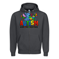 Smoke autism stitch accept love understand Zipper Hoodie - Zillion Design Studio