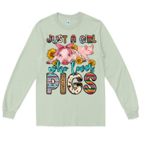 Just A Girl Who Loves Pigs Long Sleeve Tee | Teevron
