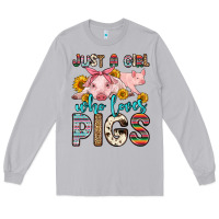 Moon Dust just a girl who loves pigs Long Sleeve Tee - Zillion Design Studio