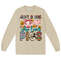 Mushroom just a girl who loves pigs Long Sleeve Tee - Zillion Design Studio