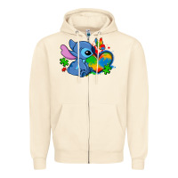 Sandshell autism stitch heart Zipper Hoodie - Zillion Design Studio