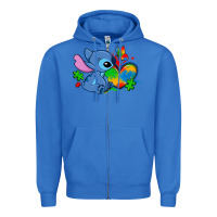 True Royal autism stitch heart Zipper Hoodie - Zillion Design Studio