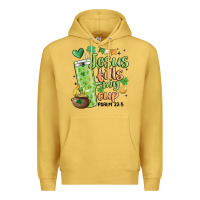 Antique Gold st. patricks day jesus fills my cup Premium Hoodie - MaliasSmallBusiness