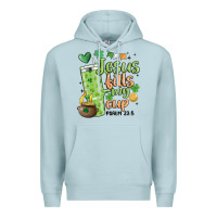 Blue Mist st. patricks day jesus fills my cup Premium Hoodie - MaliasSmallBusiness