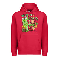 Cardinal st. patricks day jesus fills my cup Premium Hoodie - MaliasSmallBusiness