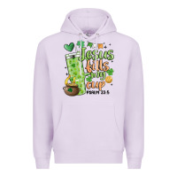 Lilac st. patricks day jesus fills my cup Premium Hoodie - MaliasSmallBusiness