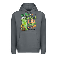 Rock st. patricks day jesus fills my cup Premium Hoodie - MaliasSmallBusiness