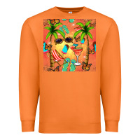 Carrot summer slipper and cocktail seamless pattern Premium Sweatshirt - BundleAndBundleShop