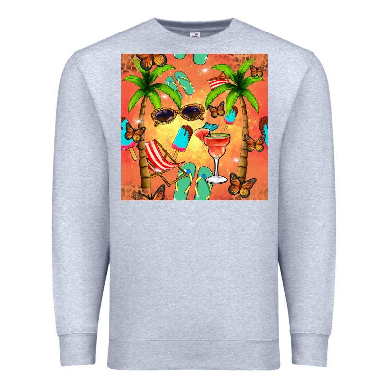 Summer Slipper And Cocktail Seamless Pattern Premium Sweatshirt by BundleAndBundleShop | Teevron