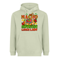 Matcha nacho average lunch lady  with nacho Heavyweight Hoodie - AdoDesignShop