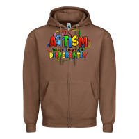 Chestnut autism stitch seeing the world differently Zipper Hoodie - Zillion Design Studio