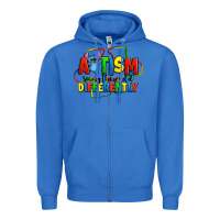 True Royal autism stitch seeing the world differently Zipper Hoodie - Zillion Design Studio