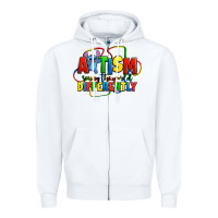 White autism stitch seeing the world differently Zipper Hoodie - Zillion Design Studio