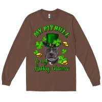 Chestnut st patricks day my pitbuli my lucky charm with hat Long Sleeve Tee - RanaPortraitStore