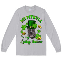 Moon Dust st patricks day my pitbuli my lucky charm with hat Long Sleeve Tee - RanaPortraitStore