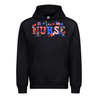 Black 4th of july nurse Urban Hoodie - NancyCooperArtShop