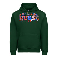 Forest Green 4th of july nurse Urban Hoodie - NancyCooperArtShop