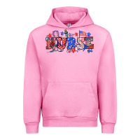 Fuchsia Pink 4th of july nurse Urban Hoodie - NancyCooperArtShop