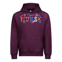 Mauve Wine 4th of july nurse Urban Hoodie - NancyCooperArtShop