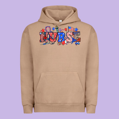 4th Of July Nurse Urban Hoodie Designed By Nancycooperartshop