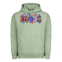 Pigment Oil Green 4th of july nurse Urban Hoodie - NancyCooperArtShop