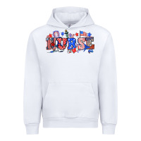 White 4th of july nurse Urban Hoodie - NancyCooperArtShop