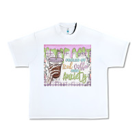 White fueled by iced coffee and anxiety Urban Heavy Tee - MaliasSmallBusiness