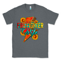 Charcoal Heather firefighter wife with lightning bolt Classic Tee - Zillion Design Studio