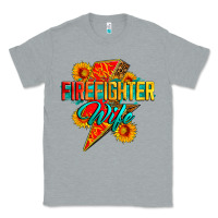 Heather Grey firefighter wife with lightning bolt Classic Tee - Zillion Design Studio