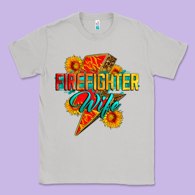 Firefighter Wife With Lightning Bolt Classic Tee Designed By Zillion Design Studio