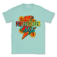 Seafoam firefighter wife with lightning bolt Classic Tee - Zillion Design Studio