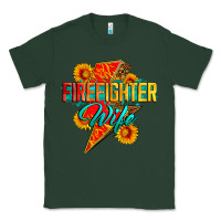 Sports Green firefighter wife with lightning bolt Classic Tee - Zillion Design Studio