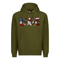 Army Green love army Premium Hoodie - MaliasSmallBusiness