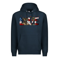Navy love army Premium Hoodie - MaliasSmallBusiness