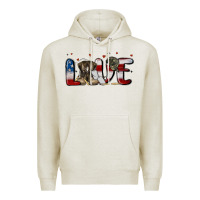 Oatmeal Heather love army Premium Hoodie - MaliasSmallBusiness