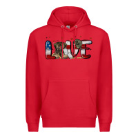 Red love army Premium Hoodie - MaliasSmallBusiness