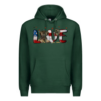 Sports Green love army Premium Hoodie - MaliasSmallBusiness