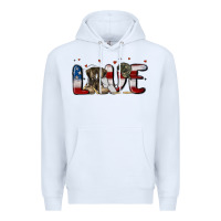 White love army Premium Hoodie - MaliasSmallBusiness