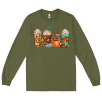Army Green American football coffee cups Long Sleeve Tee - AdoDesignShop