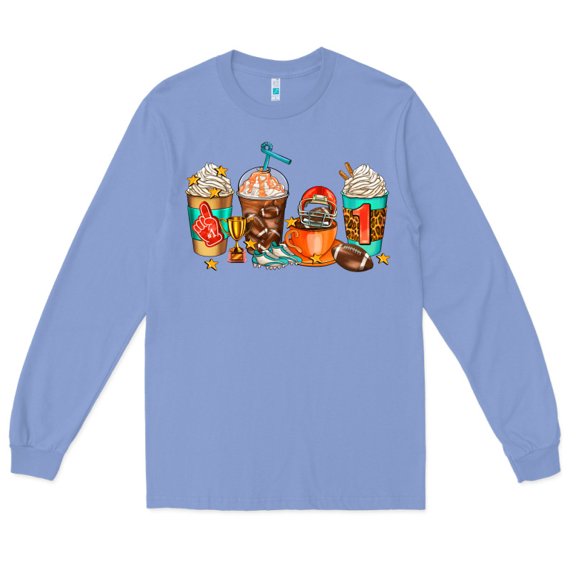 American Football Coffee Cups Long Sleeve Tee by AdoDesignShop | Teevron