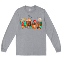 Heather Grey American football coffee cups Long Sleeve Tee - AdoDesignShop