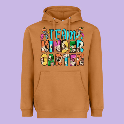 Team Kindergarten Heavyweight Hoodie Designed By Jahusdesignshop