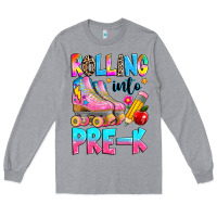Heather Grey rolling into pre k grade Long Sleeve Tee - texasbilliewilder