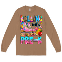 Toasted Coconut rolling into pre k grade Long Sleeve Tee - texasbilliewilder