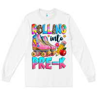 White rolling into pre k grade Long Sleeve Tee - texasbilliewilder