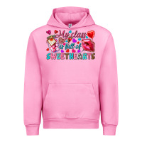 Fuchsia Pink my class is full of sweethearts Urban Hoodie - NancyCooperArtShop