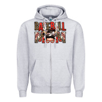 Heather Grey baseball mom messy bun Zipper Hoodie - Zillion Design Studio