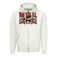 Oatmeal Heather baseball mom messy bun Zipper Hoodie - Zillion Design Studio